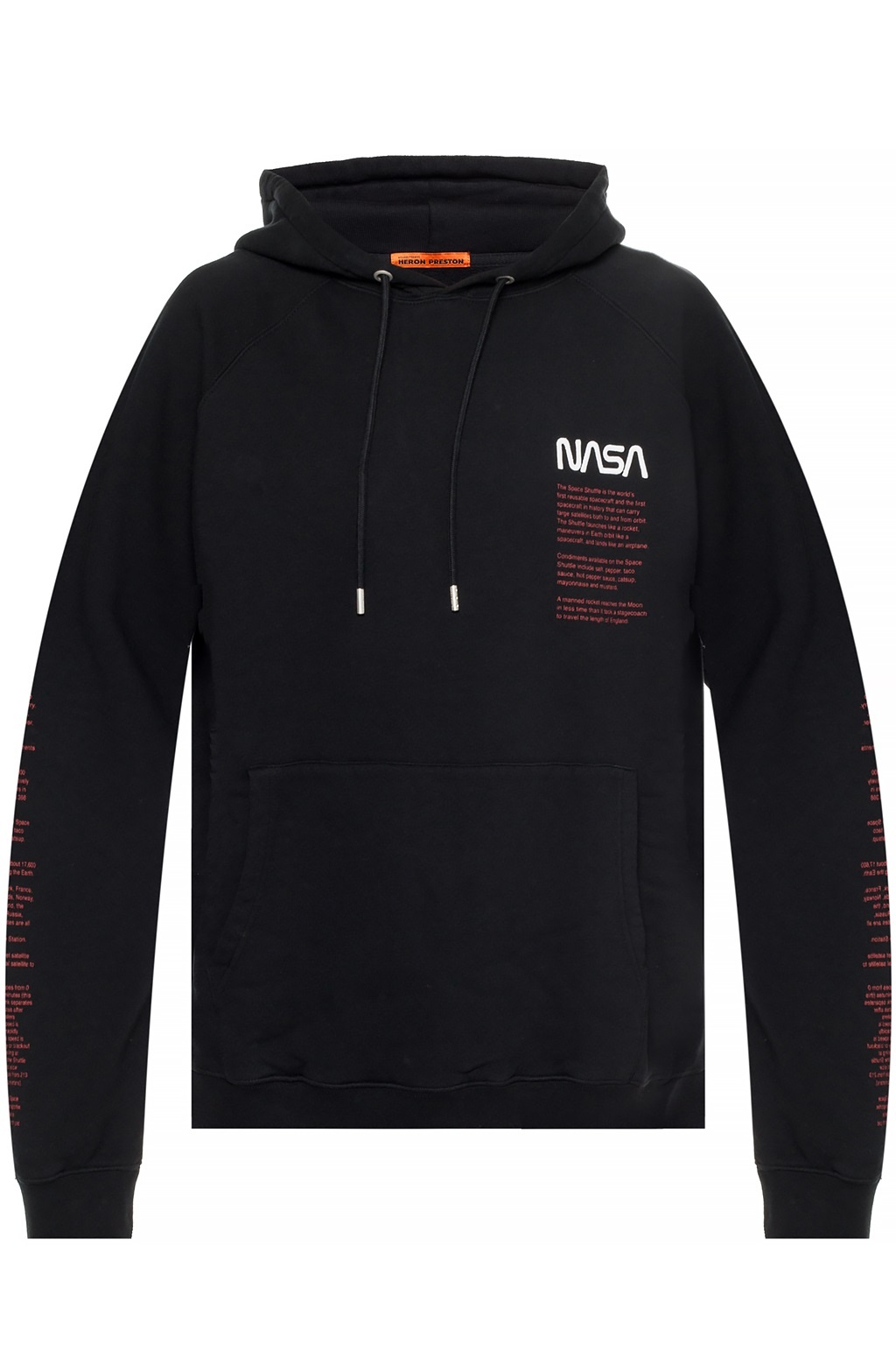 Heron preston 2024 nasa black hoodie